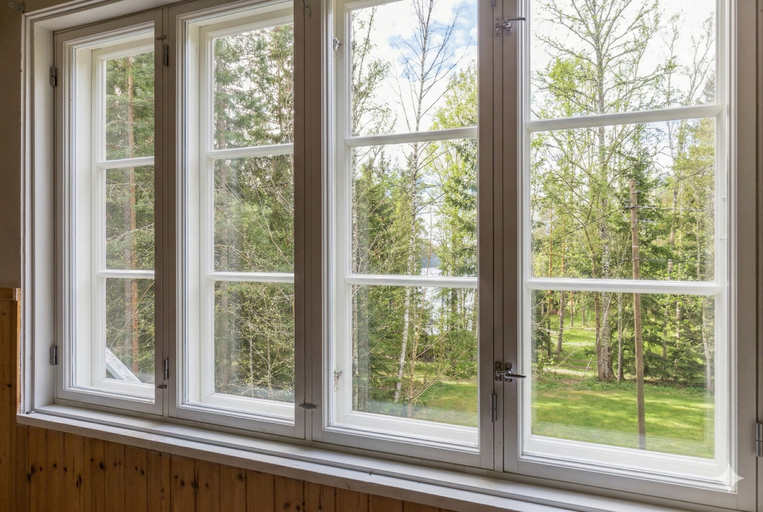 maisema kesälän salin ikkunasta, Tyhy-päivät / Vantaa